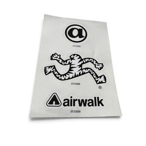 Vintage Airwalk Sticker Sheet Skateboarding Shoes Skate 90s Logo NOS Sneakers